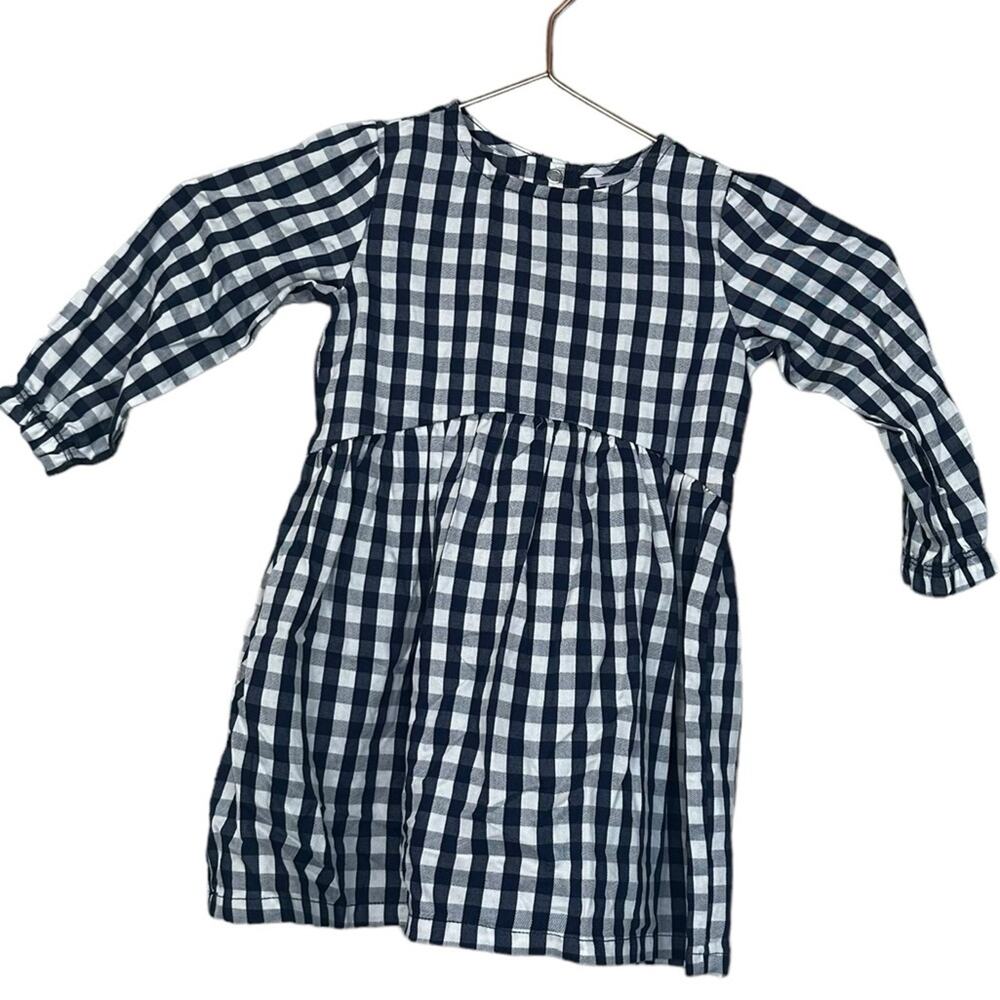 Carterās blue white infant toddler dress buffalo plaid size 18 months